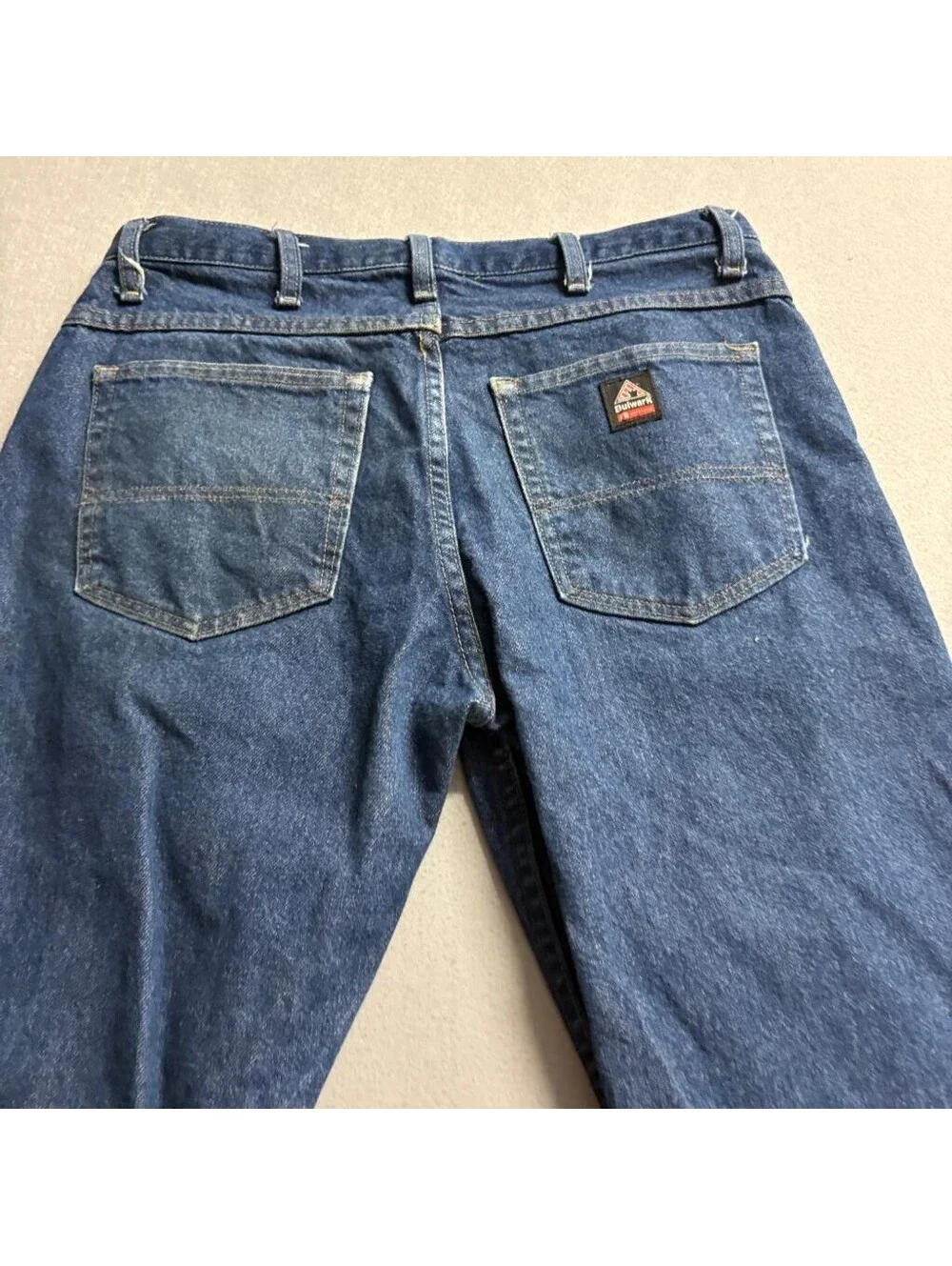 Bulwark FR Flame Resistant Jeans Mens 34x32 Blue Denim Work Pants CAT 2 NFPA
